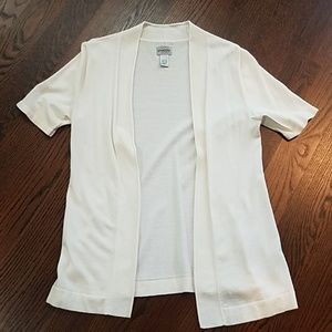 Chico's white open cardigan